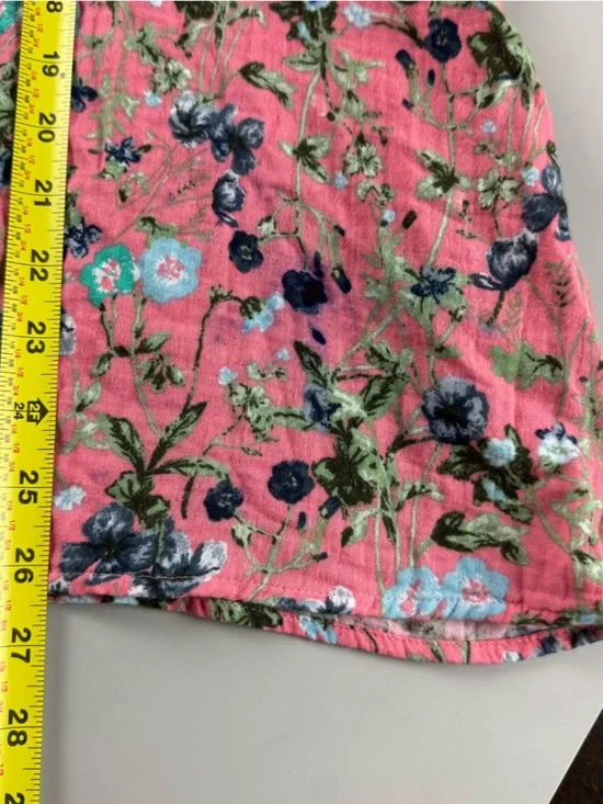 Style & Co Floral Cotton Gauze Blouse Top Long Sleeve Pink Boho Peasant Fairy 3X - Picture 8 of 10